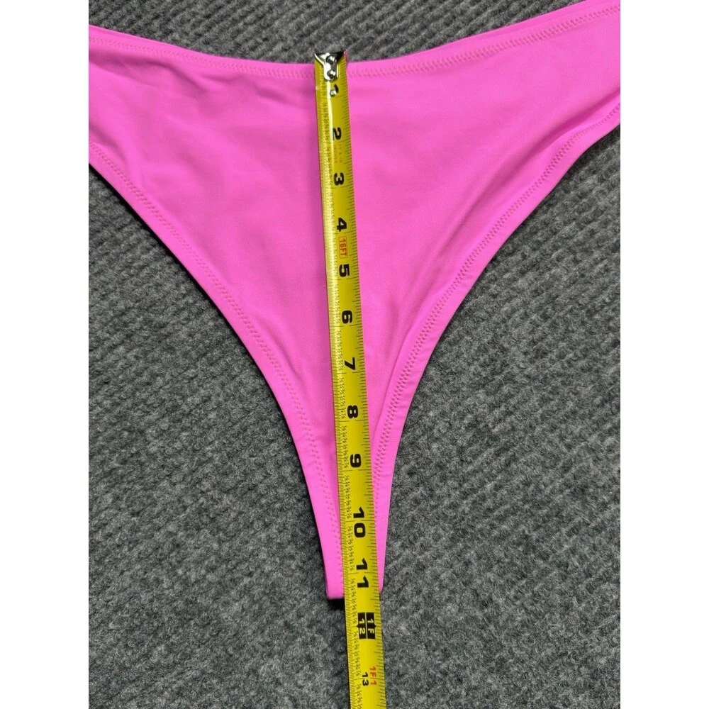 Skims Recycled Swim Thong Women Size 4X Bikini Bottom Pink Taffy NEW